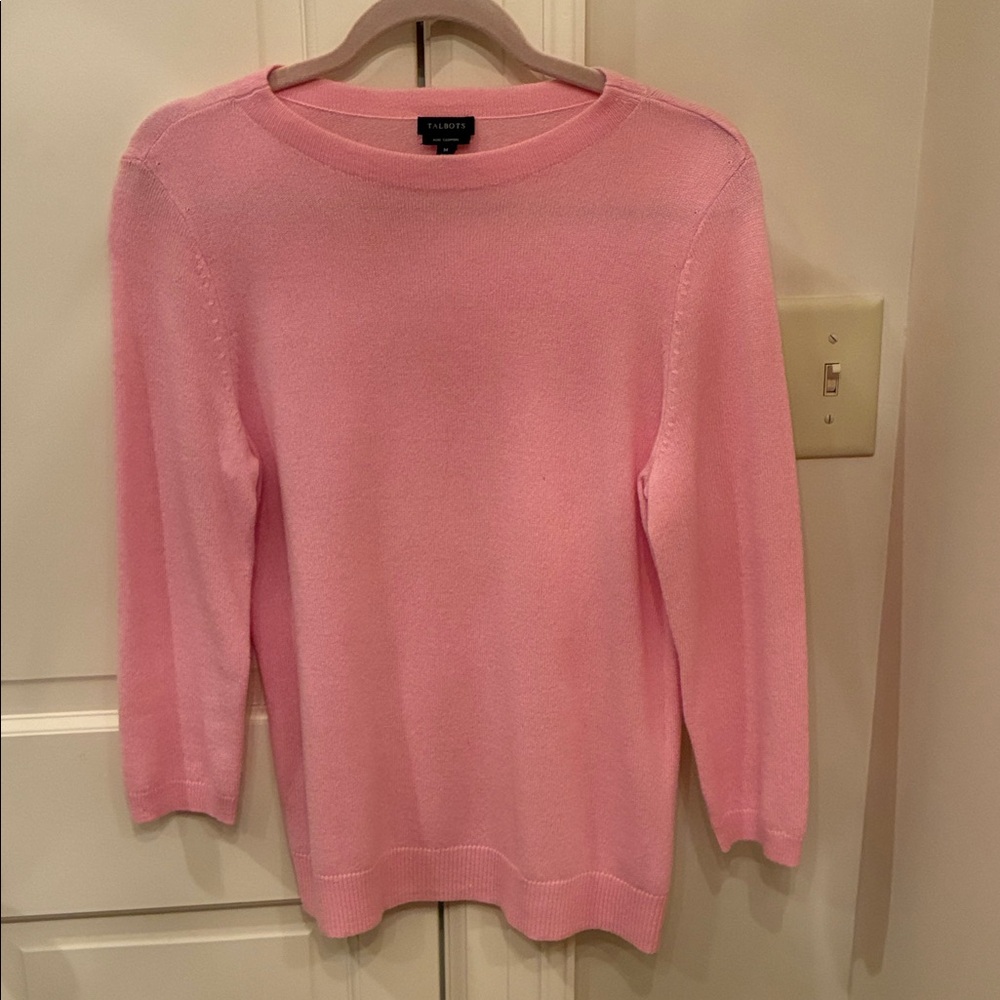 Talbots pink cashmere sweater
